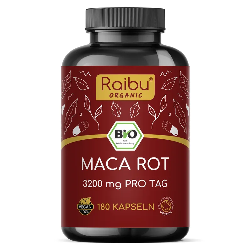 Raibu Organic & Raibu Natural | Natürliche Nahrungsergänzung Raibu Organic & Raibu Natural | Natürliche Nahrungsergänzung Maca BIO | 180 Kapseln – Produktbild 1 von 1