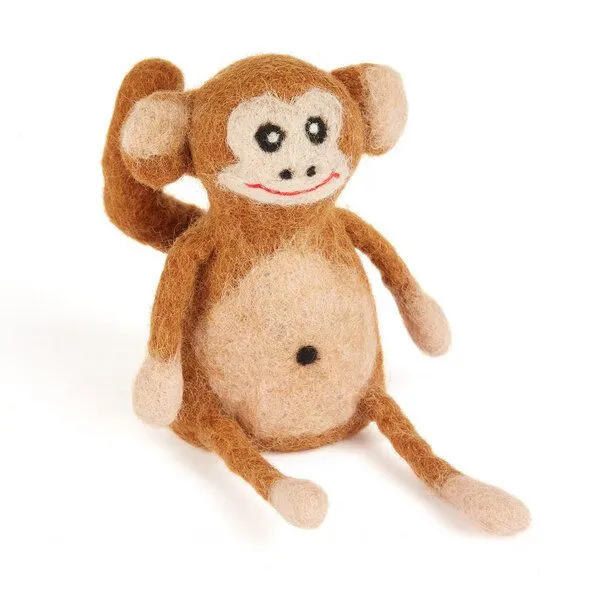 short'n'pietz short'n'pietz Affe als Filz Eierwärmer, Braun beige, – Produktbild 2 von 2