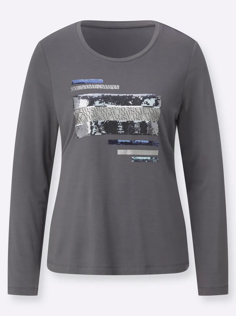 Witt Witt Langarmshirt anthrazit, Anthrazit, – Produktbild 2 von 2