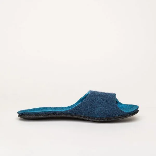 Magicfelt Magicfelt Filz-Sandale 722 für Damen aus 100% Merino-Wolle, Dark blue washed, – Produktbild 3 von 3