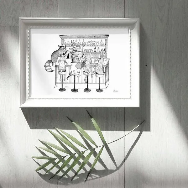 LIGARTI Kunstdruck »Tierbar« von LIGARTI | A4, A3 oder A2 | Wandbild | Poster | Kunst – Produktbild 2 von 4