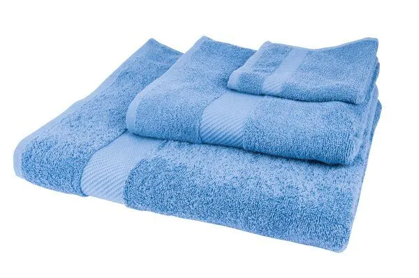 ege organics ege organics 3 in 1 Set Duschtuch Handtuch Gästetuch Bio-Baumwolle 450gr/m² 70X140cm, Blau, – Produktbild 1 von 1
