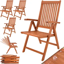 Casaria® Casaria® Klappstuhl Vanamo 4er-Set Eukalyptus FSC®-zertifiziert – Produktbild 1 von 1