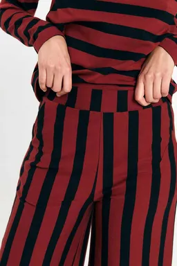 SUITE13LAB SUITE13LAB Damen vegan Hose Palau Stripes In Ziegelrot – Produktbild 1 von 1