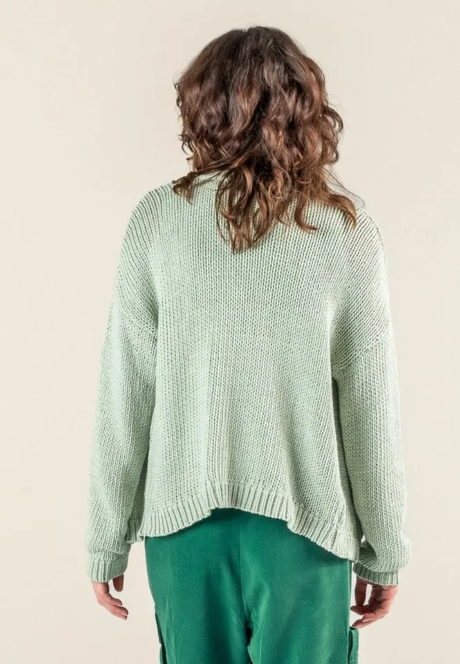 Living Crafts Living Crafts Strickjacke ROSANNA GOTS zertifiziert, Grün, – Produktbild 2 von 5