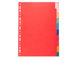Exacompta 15 Exacompta Register, Colorspan-Karton, 10 Taben neutral, 225 g/m², DIN A4, sortiert – Produktbild 1 von 1