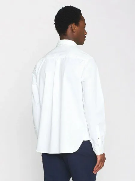 KnowledgeCotton Apparel KnowledgeCotton Apparel Hemd - ALF regular crispy cotton shirt - aus Bio-Baumwolle, Weiß (bright white), – Produktbild 3 von 4