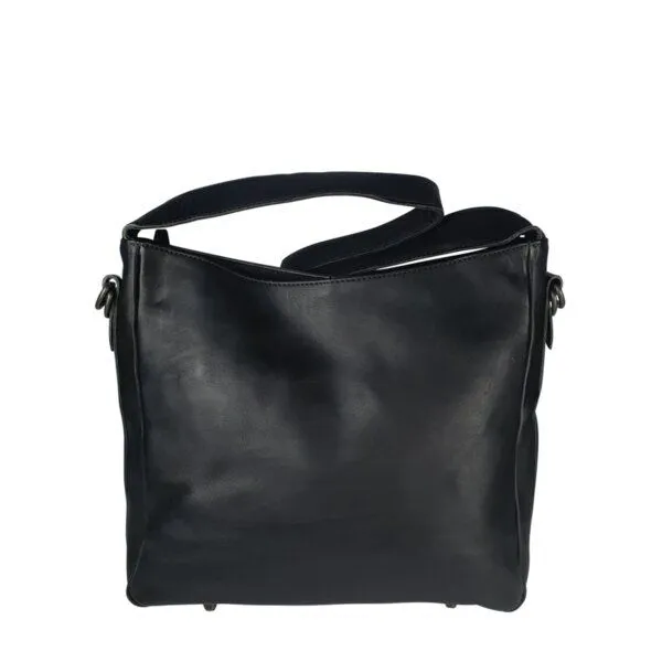 manbefair manbefair Shopper Melody Leder, Schwarz, – Produktbild 3 von 4
