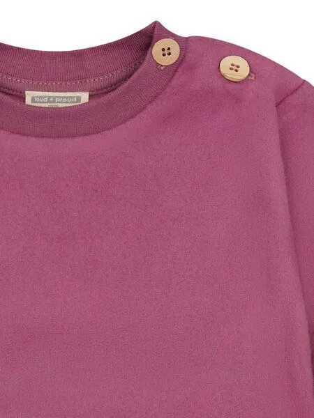 loud + proud loud + proud Babys & Kinder Fleece-Sweatshirt, GOTS-zertifiziert, Grape(rosa), – Produktbild 1 von 2