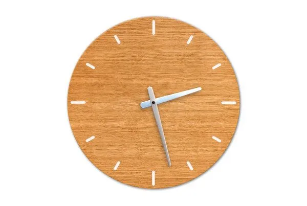 klotzaufklotz klotzaufklotz Wanduhr Furnier, Silber, – Produktbild 2 von 5