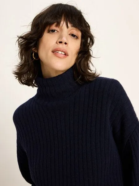 LANIUS LANIUS Rippenpullover, Midnight, – Produktbild 3 von 4