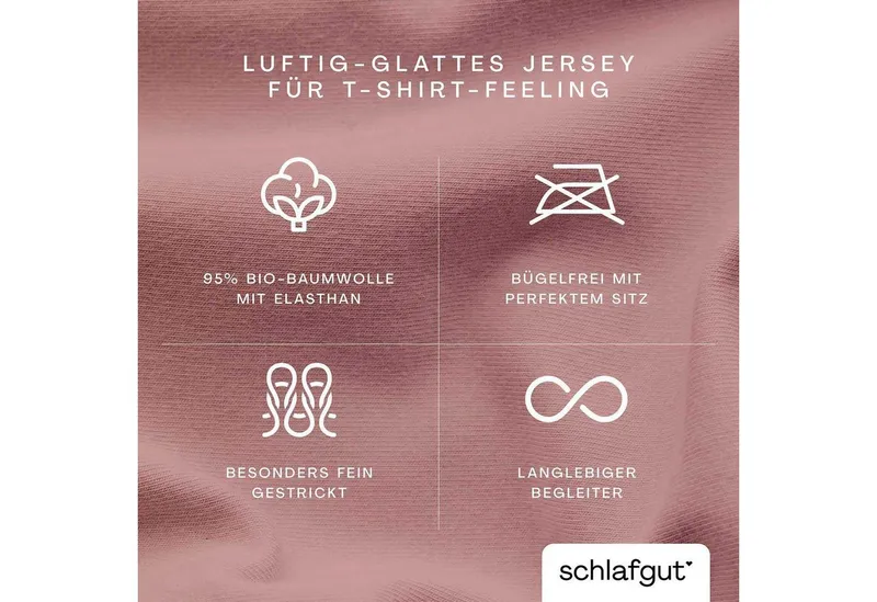 Schlafgut Schlafgut Seitenschläferkissenbezug Pure Seitenschläferkissen, (1 Stück), aus Bio-Baumwolle, Lila, – Produktbild 4 von 5
