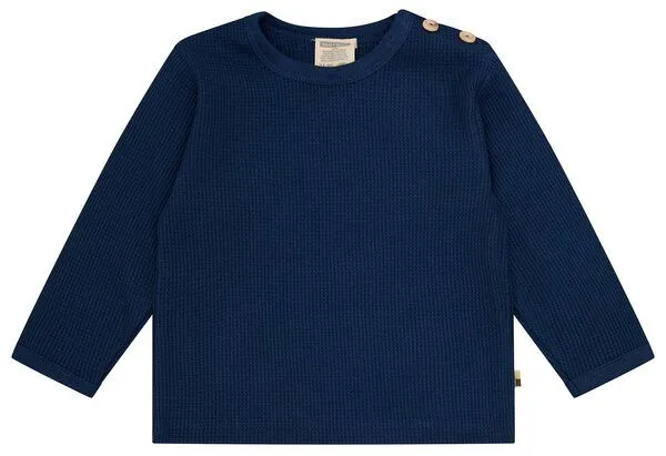 loud + proud loud + proud Babys & Kinder Shirt in Waffelstruktur, GOTS-zertifiziert, Ultramarine(blau), – Produktbild 2 von 2