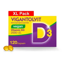 VIGANTOLVIT Vigantolvit 2000 i.E. Vitamin D3 Vegan Weichkapseln – Produktbild 1 von 1
