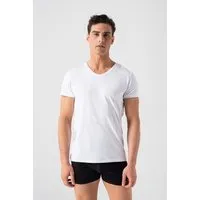 Burnell & Son Burnell & Son Unterhemd Herren V-Ausschnitt 3er Pack - T-Shirt Extra Lang mit Kurzarm Slim Fit – Produktbild 1 von 1