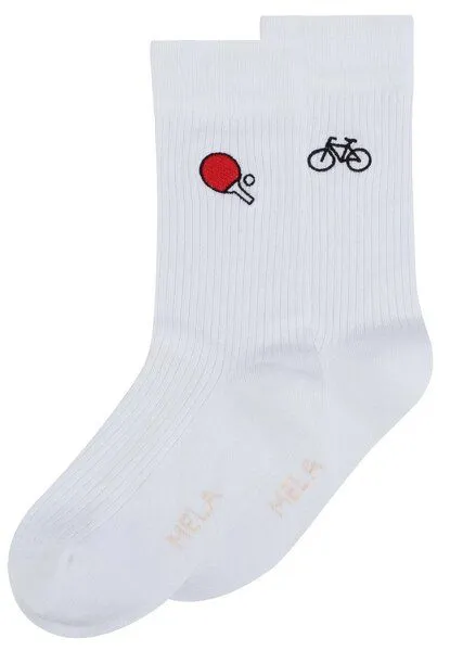 MELA MELA Gerippte Socken Stickerei Bundle, Ping-pong / bike, – Produktbild 1 von 3