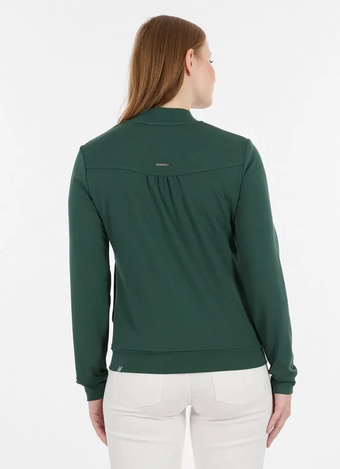 ragwear ragwear Sweatjacke KENIANE mit Reißverschluss in unifarbener Optik, Grün, – Produktbild 2 von 2