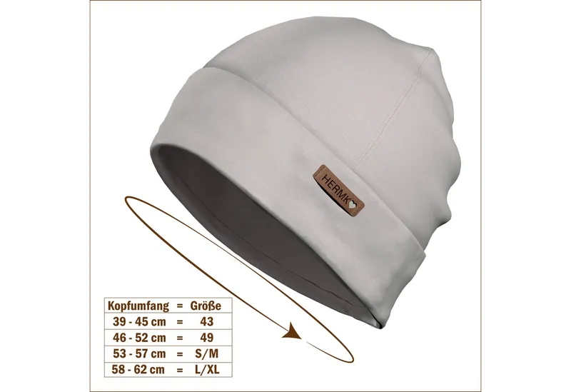 HERMKO Beanie 881210 Kinder Mütze aus 100 % Bio-Baumwolle für die Übergangszeit, Olive, – Produktbild 3 von 3