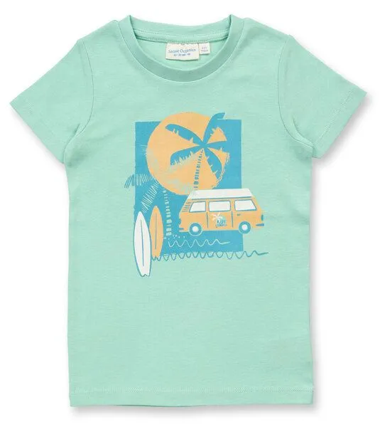 Sense Organics & friends in cooperation with GARY MASH Sense Organics & friends in cooperation with GARY MASH Kurzer Kinder Pyjama aus Biobaumwolle, Retro-bus (mehrfarbig), – Produktbild 2 von 4