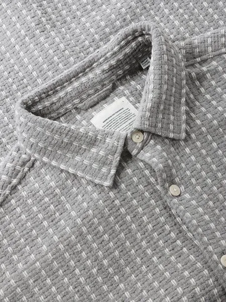 Knowledge Cotton Apparel Knowledge Cotton Apparel Breeze Structure Short Sleeve Shirt, Grey stripe, – Produktbild 3 von 3