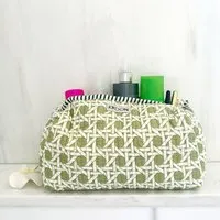 KIKOONI KIKOONI handgefertigte Kosmetiktasche "Tree", Grün, – Produktbild 1 von 2
