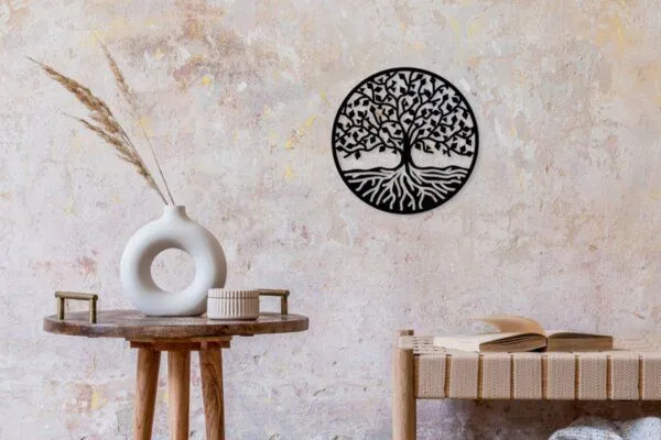 BeWooden BeWooden Wanddekoration aus Holz Lifetree Siluette Durchmesser 298mm – Produktbild 2 von 2