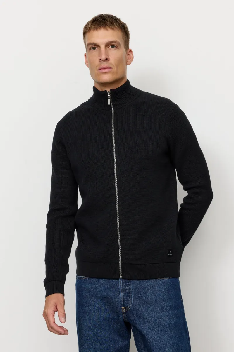 recolution Recolution Herren vegan Strickcardigan Estragon Schwarz, Schwarz, – Produktbild 2 von 2