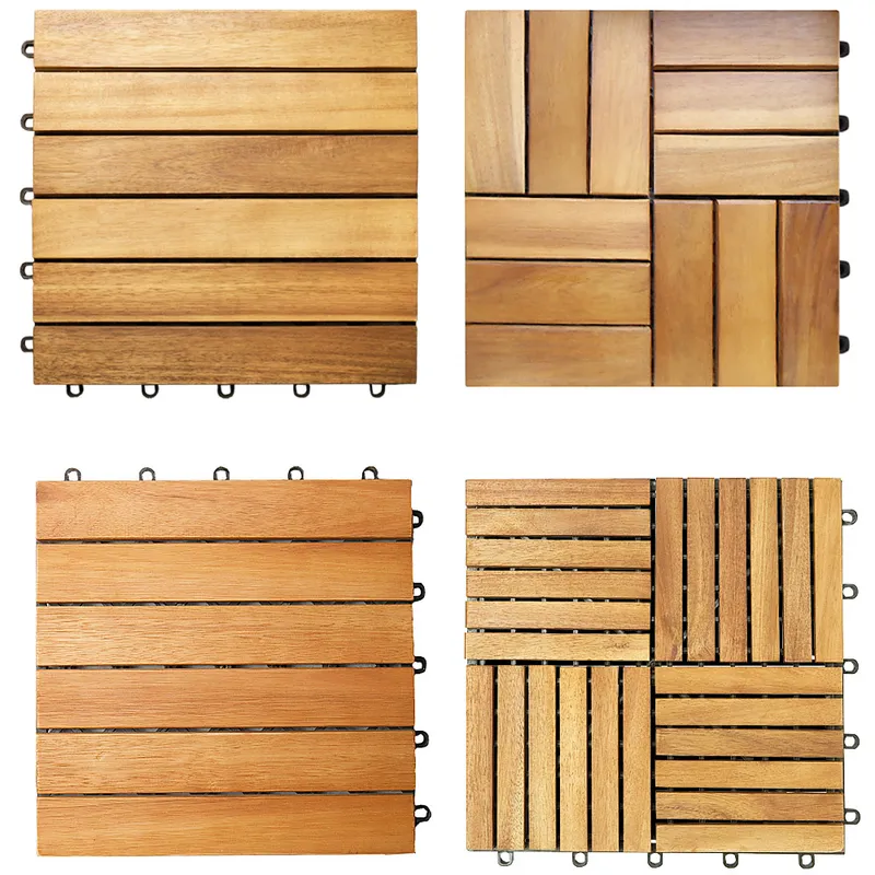 Casaria® Casaria Casaria Holzfliese Akazie Quattro Mosaik 30 x 30cm braun – Produktbild 1 von 1
