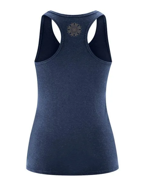 HempAge HempAge Damen Yoga Tanktop Hanf/Bio-Baumwolle, Navy(blau), – Produktbild 4 von 4