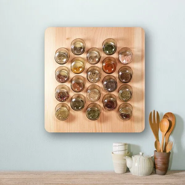 nest-gestaltung nest-gestaltung Gewürzregal habibi · Massivholz · mit 20 Gläsern – Produktbild 3 von 3
