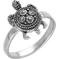 pakilia pakilia Silber Ring Sternschildkröte Fair-Trade und handmade – Produktbild 1 von 1