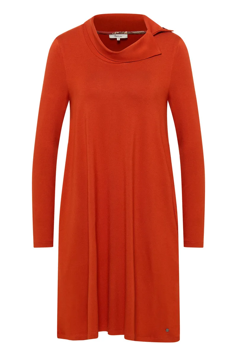 Tranquillo Lockeres EcoVero™-Kleid - rooibos / S – Produktbild 1 von 1