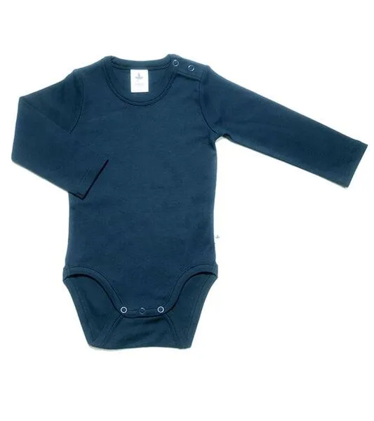 Leela Cotton 1er bis 6er Pack Baby Langarm Body Bio-Baumwolle Rippjersey Leela Cotton, Indigo, – Produktbild 1 von 2