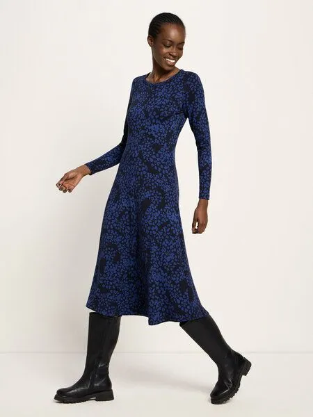 LANIUS LANIUS Midikleid print painted animal, Midnight, – Produktbild 4 von 4