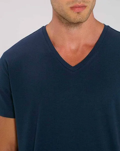YTWOO YTWOO 2er Pack Herren T-Shirt mit V-Ausschnitt, Bio-Qualität, Navyblau, – Produktbild 2 von 3