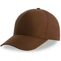 Atlantis Headwear Atlantis Headwear Atlantis Recy Five Cap Klassische, strukturierte Baseballkappe, Geschwungener Schirm, Hochwertiger Klettverschluss, Braun, – Produktbild 1 von 1