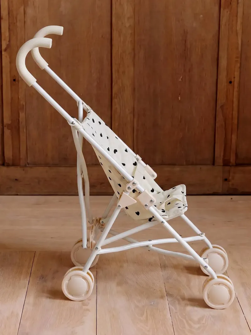 Vertbaudet Puppen-Buggy RETRO FLOWER, Schwarz, – Produktbild 4 von 4