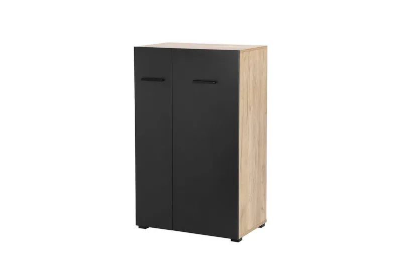 Places of Style Aktenschrank Moid, Mehrzweckschrank, moderne Kommode mit viel Stauraum, Maße 64,5 x 41,5 x 106 cm, Schwarz, – Produktbild 1 von 5