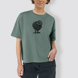 little kiwi little kiwi Damen T-Shirt „Kiwi mit Kopfhörer“ – Produktbild 1 von 1