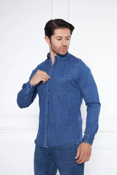 Bruno Barella Bruno Barella Jeanshemd aus Bio Baumwolle – Produktbild 4 von 4