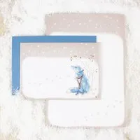 Bow & Hummingbird Bow & Hummingbird Grußkarte Fuchs im Schnee, Blauer umschlag, – Produktbild 1 von 1