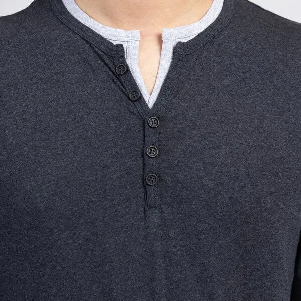Lexi&Bö Lexi&Bö Jersey-Longsleeve Herren, Dark melange (grau), – Produktbild 4 von 4