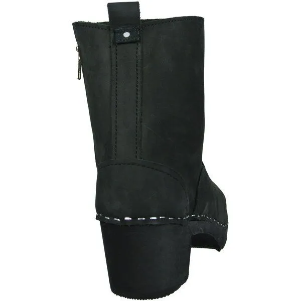 Klox Klox Stiefelette Stockholm - Medium Heel Clog Boots, Schwarz, – Produktbild 4 von 4