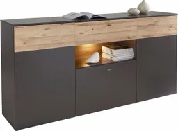 FORTE Sideboard Como, Kommode, Stauraumschrank, LED Beleuchtung, Soft Close, Stauraum – Produktbild 1 von 1
