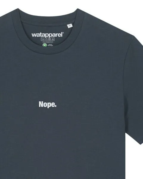 watapparel watapparel T-Shirt Unisex Nope, India ink grey, – Produktbild 3 von 3