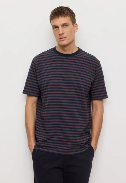 recolution recolution T-Shirt DELONIX STRIPES, Dark grape, – Produktbild 2 von 4