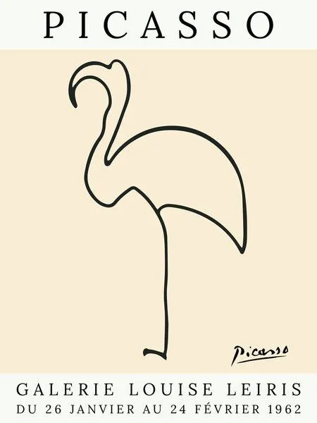 Photocircle Photocircle Poster / Leinwandbild - Picasso Flamingo – beige – Produktbild 1 von 4