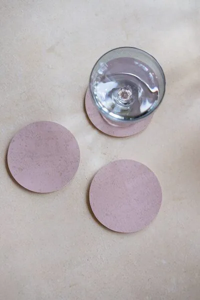 Clarissakork Clarissakork 6er Set Glasuntersetzer aus Kork, Altrosa (rosa), – Produktbild 1 von 2