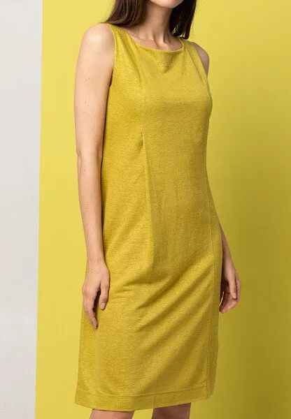 Alma & Lovis Alma & Lovis Schlupfkleid aus Hanf 'Hemp Dress', Hellgrün, – Produktbild 3 von 4