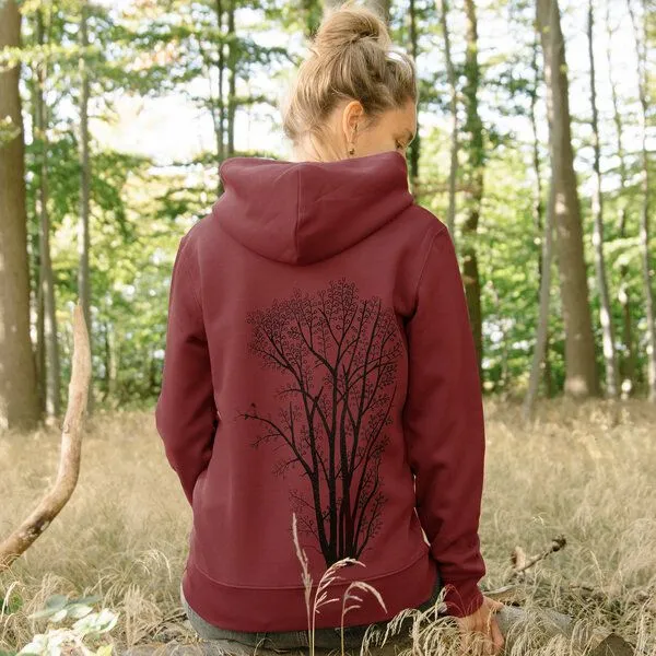 Cmig Cmig Erle mit Elster Kapuzenjacke unisex, Burgundy (rot), – Produktbild 1 von 3